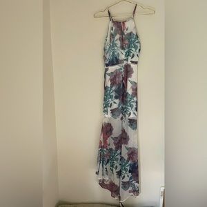 Flowy full length floral dress